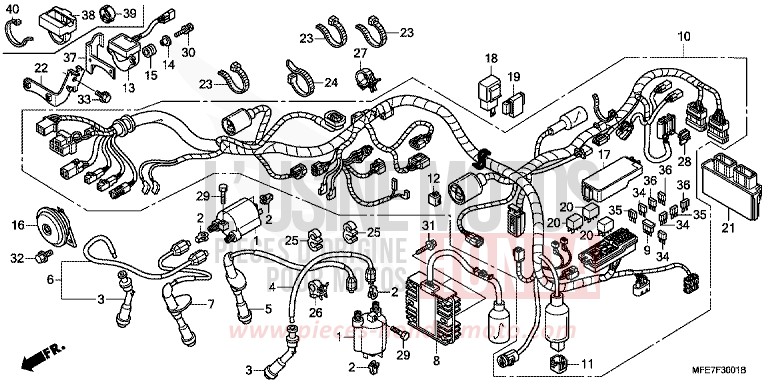 KABELBAUM (VT750C2S) von Shadow Aero CANDY BLAZE ORANGE (YR196) von 2010